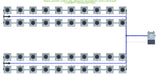 ALIEN Hydroponics RDWC 40 Pot 4 Row 20L Remote Header Kit with Air Pump