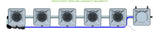 ALIEN Hydroponics RDWC 5 Pot 1 Row 20L Compact Header Kit