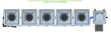 ALIEN Hydroponics RDWC 5 Pot 1 Row 36L Compact Header Kit with Air Pump