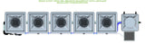 ALIEN Hydroponics RDWC 5 Pot 1 Row 36L Remote Header Kit with Air Pump