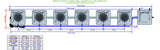 ALIEN Hydroponics RDWC 6 Pot 1 Row 20L Compact Header Kit