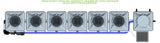 ALIEN Hydroponics RDWC 6 Pot 1 Row 20L Compact Header Kit with Air Pump