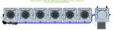 ALIEN Hydroponics RDWC 6 Pot 1 Row 20L Remote Header Kit with Air Pump