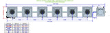ALIEN Hydroponics RDWC 6 Pot 1 Row 36L Compact Header Kit