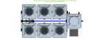ALIEN Hydroponics RDWC 6 Pot 2 Row 20L Compact Header Kit with Air Pump