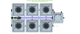 ALIEN Hydroponics RDWC 6 Pot 2 Row 36L Compact Header Kit