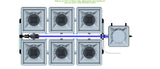 ALIEN Hydroponics RDWC 6 Pot 2 Row 36L Remote Header Kit