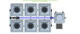 ALIEN Hydroponics RDWC 6 Pot 2 Row 36L Remote Header Kit with Air Pump