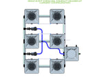 ALIEN Hydroponics RDWC 6 Pot 3 Row 20L Compact Header Kit
