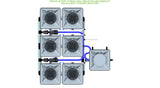 ALIEN Hydroponics RDWC 6 Pot 3 Row 20L Remote Header Kit
