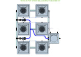 ALIEN Hydroponics RDWC 6 Pot 3 Row 36L Compact Header Kit