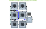 ALIEN Hydroponics RDWC 6 Pot 3 Row 36L Compact Header Kit with Air Pump