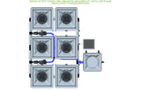 ALIEN Hydroponics RDWC 6 Pot 3 Row 36L Remote Header Kit with Air Pump