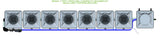 ALIEN Hydroponics RDWC 7 Pot 1 Row 20L Compact Header Kit