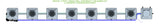 ALIEN Hydroponics RDWC 7 Pot 1 Row 20L Compact Header Kit