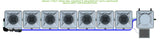 ALIEN Hydroponics RDWC 7 Pot 1 Row 20L Compact Header Kit with Air Pump