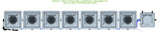 ALIEN Hydroponics RDWC 7 Pot 1 Row 36L Compact Header Kit