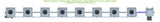 ALIEN Hydroponics RDWC 8 Pot 1 Row 36L Compact Header Kit with Air Pump