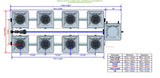 ALIEN Hydroponics RDWC 8 Pot 2 Row 20L Compact Header Kit