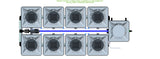 ALIEN Hydroponics RDWC 8 Pot 2 Row 20L Compact Header Kit
