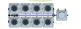 ALIEN Hydroponics RDWC 8 Pot 2 Row 20L Remote Header Kit