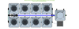 ALIEN Hydroponics RDWC 8 Pot 2 Row 20L Remote Header Kit with Air Pump