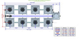 ALIEN Hydroponics RDWC 8 Pot 2 Row 36L Compact Header Kit