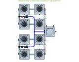 ALIEN Hydroponics RDWC 8 Pot 4 Row 20L Compact Header Kit