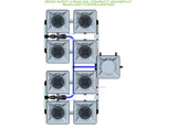 ALIEN Hydroponics RDWC 8 Pot 4 Row 20L Compact Header Kit