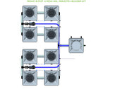 ALIEN Hydroponics RDWC 8 Pot 4 Row 20L Remote Header Kit