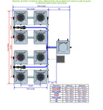 ALIEN Hydroponics RDWC 8 Pot 4 Row 20L Remote Header Kit with Air Pump