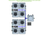 ALIEN Hydroponics RDWC 8 Pot 4 Row 20L Remote Header Kit with Air Pump
