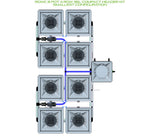 ALIEN Hydroponics RDWC 8 Pot 4 Row 36L Compact Header Kit