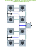 ALIEN Hydroponics RDWC 8 Pot 4 Row 36L Compact Header Kit