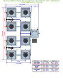 ALIEN Hydroponics RDWC 8 Pot 4 Row 36L Compact Header Kit with Air Pump