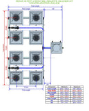 ALIEN Hydroponics RDWC 8 Pot 4 Row 36L Remote Header Kit