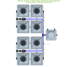 ALIEN Hydroponics RDWC 8 Pot 4 Row 36L Remote Header Kit