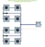 ALIEN Hydroponics RDWC 8 Pot 4 Row 36L Remote Header Kit