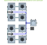 ALIEN Hydroponics RDWC 8 Pot 4 Row 36L Remote Header Kit with Air Pump