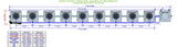 ALIEN Hydroponics RDWC 9 Pot 1 Row 20L Compact Header Kit