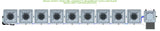 ALIEN Hydroponics RDWC 9 Pot 1 Row 36L Compact Header Kit with Air Pump