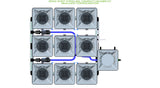 ALIEN Hydroponics RDWC 9 Pot 3 Row 20L Compact Header Kit