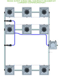 ALIEN Hydroponics RDWC 9 Pot 3 Row 36L Compact Header Kit