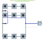 ALIEN Hydroponics RDWC 9 Pot 3 Row 36L Remote Header Kit
