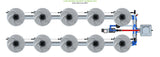 ALIEN Hydroponics V-SYSTEM 10 Pot 2 Row Kit