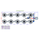 ALIEN Hydroponics V-SYSTEM 10 Pot 2 Row Kit