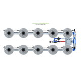 ALIEN Hydroponics V-SYSTEM 10 Pot 2 Row Kit