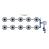 ALIEN Hydroponics V-SYSTEM 10 Pot 2 Row Kit