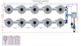 ALIEN Hydroponics V-SYSTEM 10 Pot 2 Row Kit