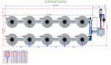 ALIEN Hydroponics V-SYSTEM 10 Pot 2 Row Kit